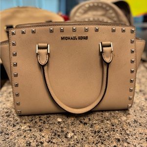 Michael Kors Grey Selma Studded Purse